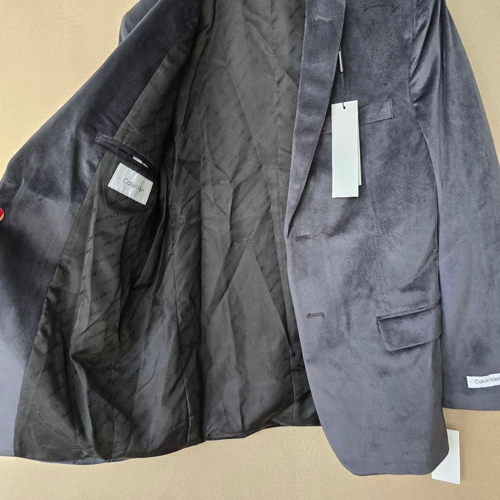 Nwt Calvin Klein Big Boys Velvet Sport Coat Jacket blazer - Picture 7 of 9